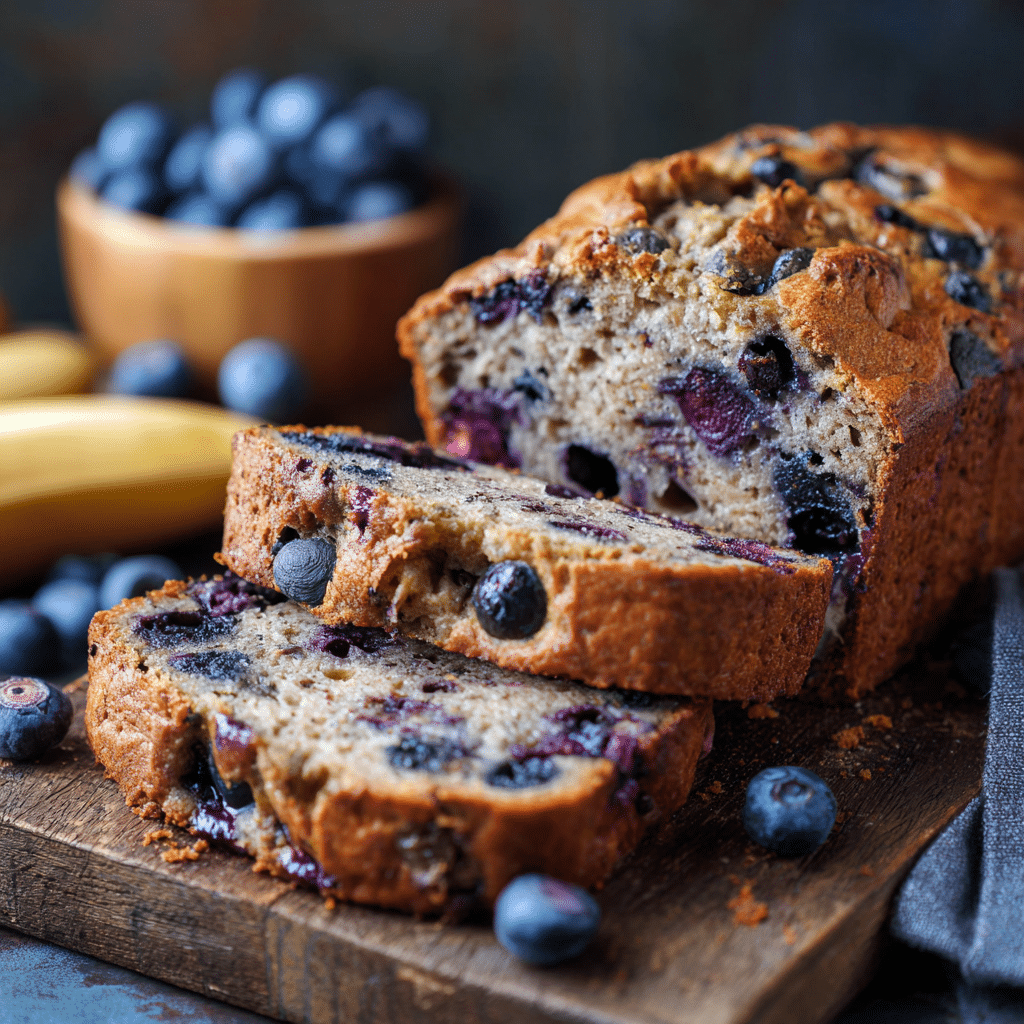 Vegan Blueberry Banana Bread
